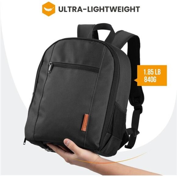 Camera Backpack Bag Small - Professional DSLR Camera Bag with Waterproof Cover - Picture 6 of 7